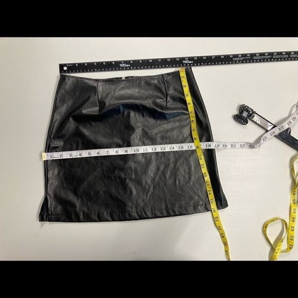 HIGHWAY, Faux leather,black mini skirt, size 11 - Picture 3 of 10